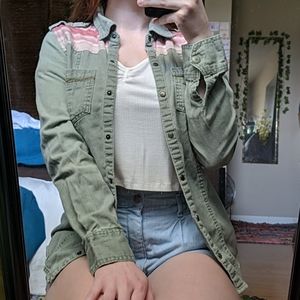 Cute boho Maurices green jacket